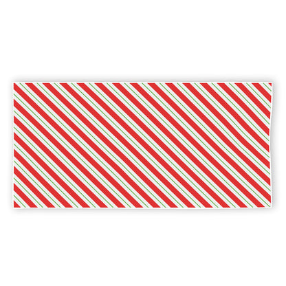 Christmas Candy Cane Stripe Print Beach Towel