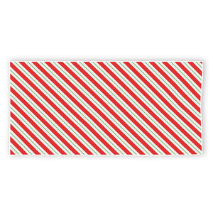 Christmas Candy Cane Stripe Print Beach Towel