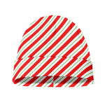 Christmas Candy Cane Stripe Print Beanie