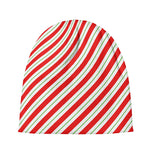 Christmas Candy Cane Stripe Print Beanie