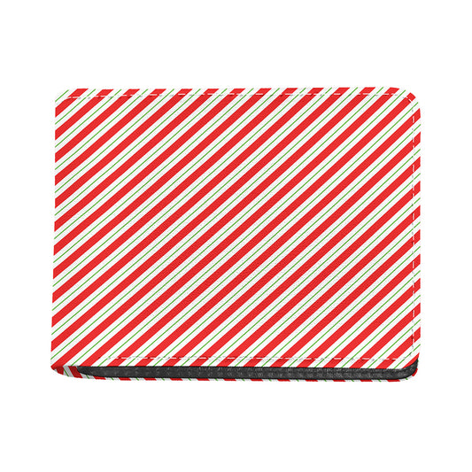 Christmas Candy Cane Stripe Print Bifold Wallet