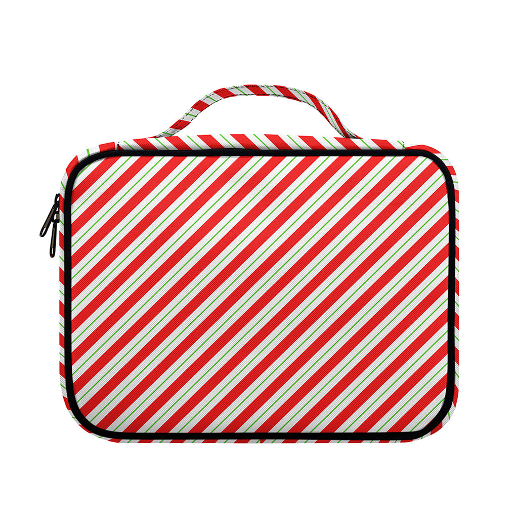 Christmas Candy Cane Stripe Print Briefcase Bible Bag