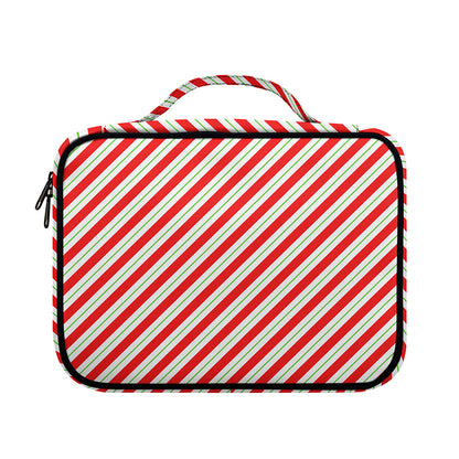 Christmas Candy Cane Stripe Print Briefcase Bible Bag