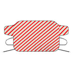 Christmas Candy Cane Stripe Print Car Windshield Snow Cover