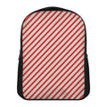 Christmas Candy Cane Stripe Print Casual Backpack