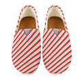 Christmas Candy Cane Stripe Print Casual Shoes