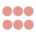 Christmas Candy Cane Stripe Print Coaster Set