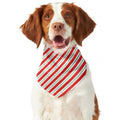 Christmas Candy Cane Stripe Print Dog Bandana