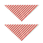 Christmas Candy Cane Stripe Print Dog Bandana