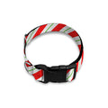 Christmas Candy Cane Stripe Print Dog Collar