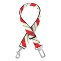 Christmas Candy Cane Stripe Print Dog Seat Belt
