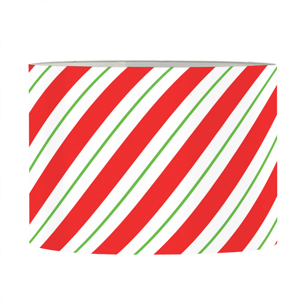 Christmas Candy Cane Stripe Print Drum Lamp Shade