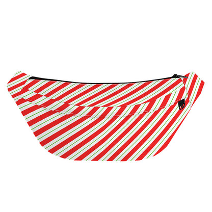 Christmas Candy Cane Stripe Print Fanny Pack