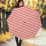 Christmas Candy Cane Stripe Print Foldable Umbrella