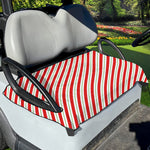 Christmas Candy Cane Stripe Print Golf Cart Seat Cover