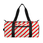 Christmas Candy Cane Stripe Print Gym Bag