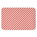 Christmas Candy Cane Stripe Print Indoor Door Mat