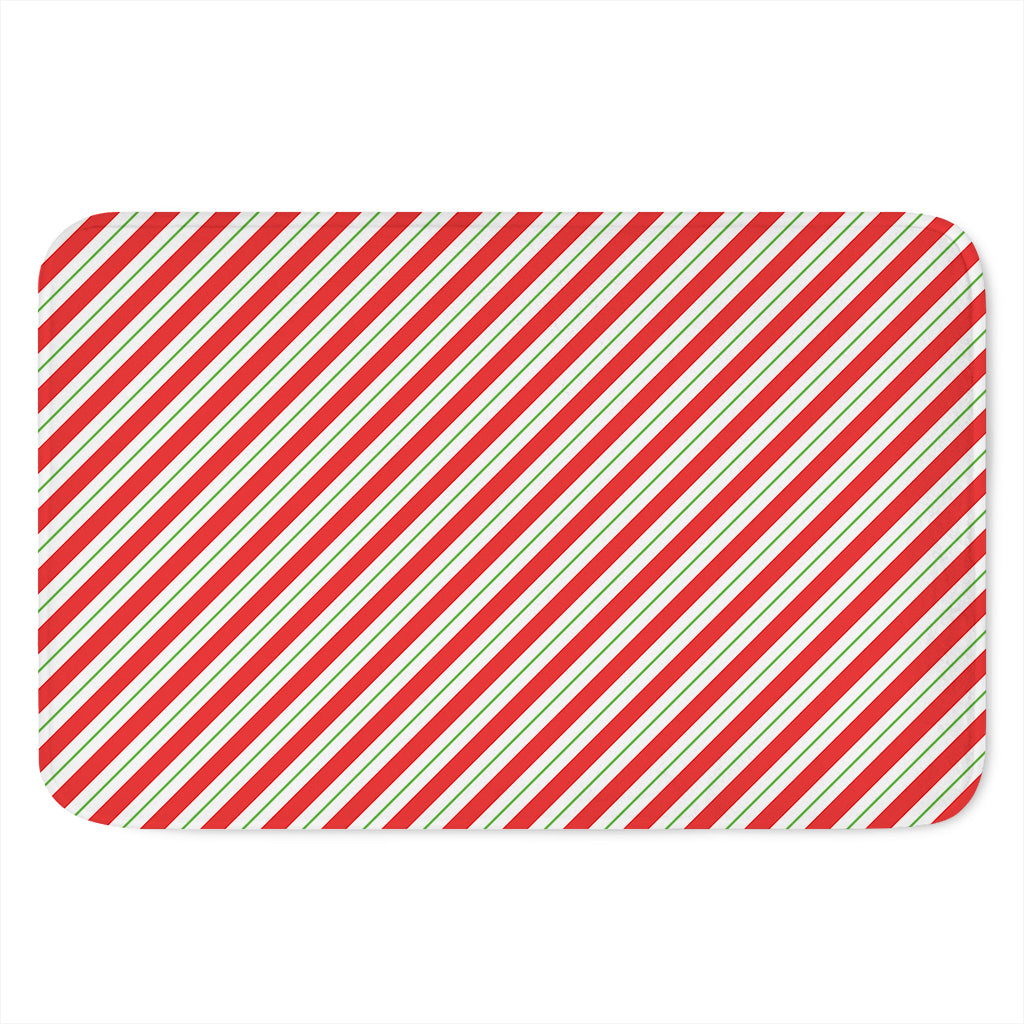 Christmas Candy Cane Stripe Print Indoor Door Mat