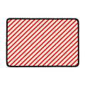 Christmas Candy Cane Stripe Print Kitchen Mat