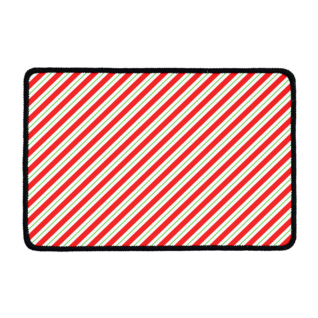Christmas Candy Cane Stripe Print Kitchen Mat