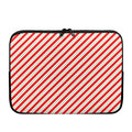 Christmas Candy Cane Stripe Print Laptop Sleeve