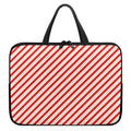 Christmas Candy Cane Stripe Print Laptop Sleeve With Handle