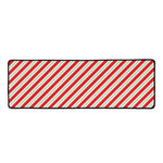 Christmas Candy Cane Stripe Print Long Kitchen Mat