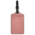 Christmas Candy Cane Stripe Print Luggage Tag