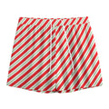 Christmas Candy Cane Stripe Print Mesh Shorts