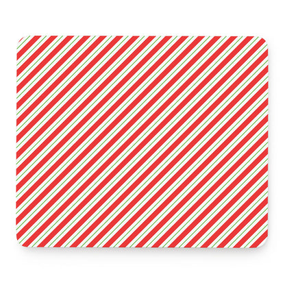 Christmas Candy Cane Stripe Print Mouse Pad