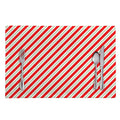 Christmas Candy Cane Stripe Print Placemat