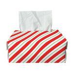 Christmas Candy Cane Stripe Print Rectangle Tissue Box Cover