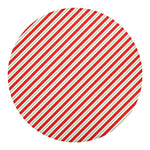 Christmas Candy Cane Stripe Print Round Blanket