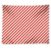 Christmas Candy Cane Stripe Print Tapestry