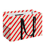 Christmas Candy Cane Stripe Print Utility Tote Bag
