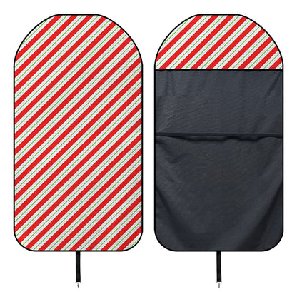 Christmas Candy Cane Stripe Print Waterproof Car Seat Cover