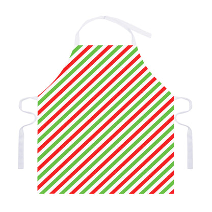 Christmas Candy Cane Striped Print Adjustable Apron