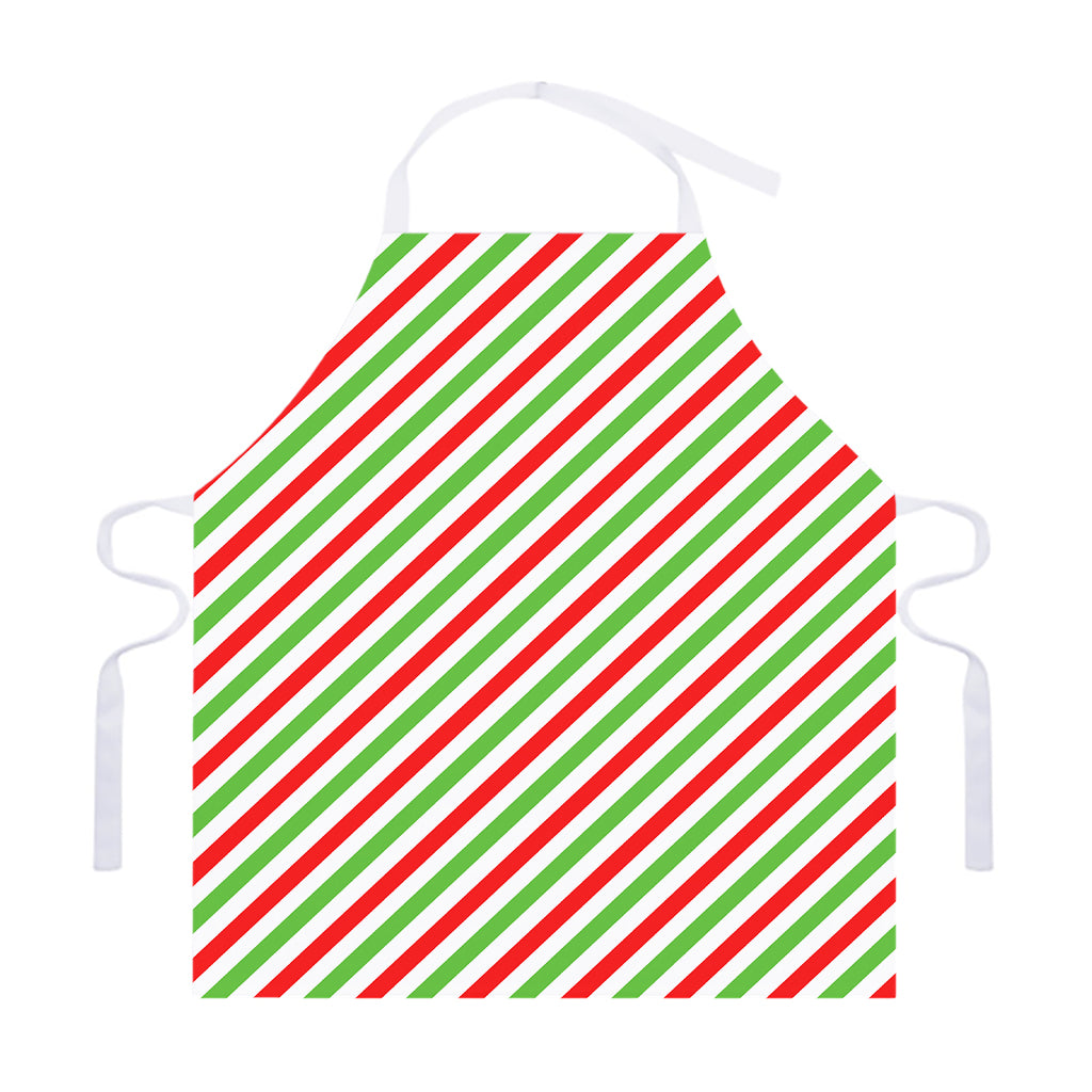 Christmas Candy Cane Striped Print Adjustable Apron