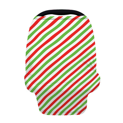 Christmas Candy Cane Striped Print Baby Seat Cover