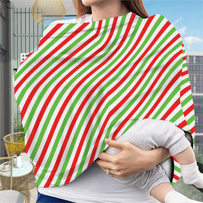 Christmas Candy Cane Striped Print Baby Seat Cover