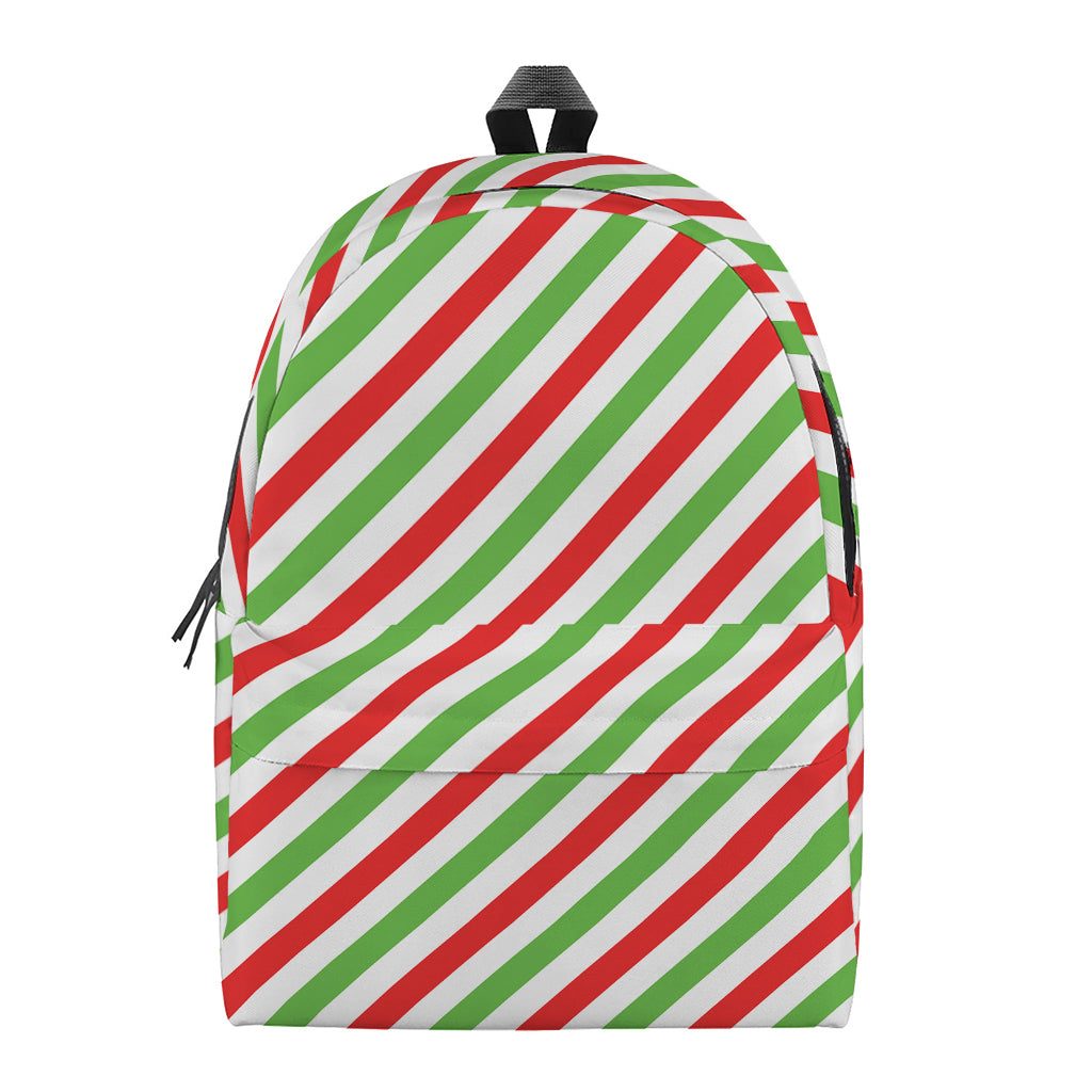 Christmas Candy Cane Striped Print Backpack