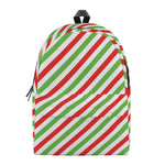 Christmas Candy Cane Striped Print Backpack