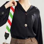 Christmas Candy Cane Striped Print Bag Strap