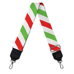 Christmas Candy Cane Striped Print Bag Strap