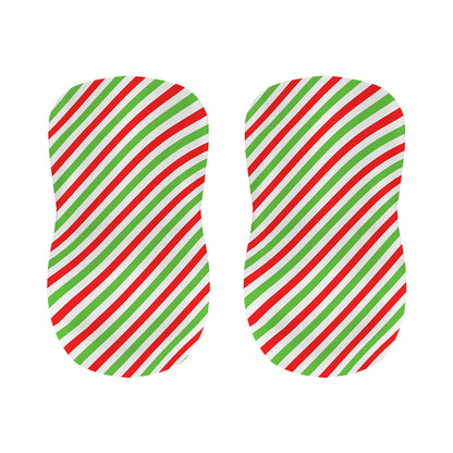 Christmas Candy Cane Striped Print Bar Stool Covers