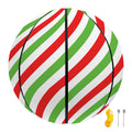 Christmas Candy Cane Striped Print Basketball