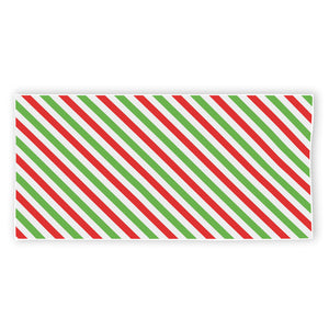 Christmas Candy Cane Striped Print Beach Towel