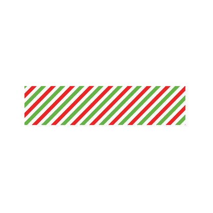 Christmas Candy Cane Striped Print Bed Runner
