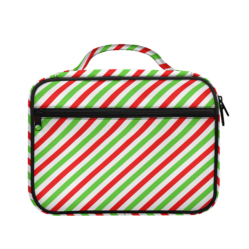 Christmas Candy Cane Striped Print Briefcase Bible Bag