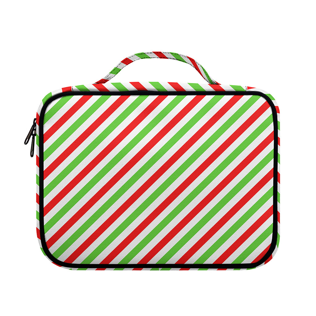 Christmas Candy Cane Striped Print Briefcase Bible Bag